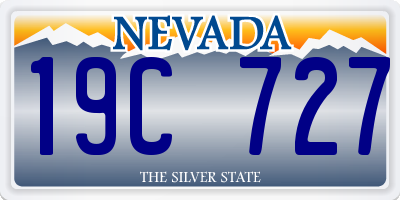 NV license plate 19C727