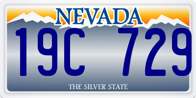 NV license plate 19C729