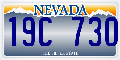 NV license plate 19C730