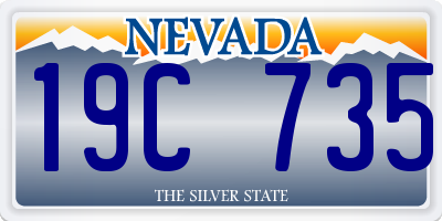 NV license plate 19C735