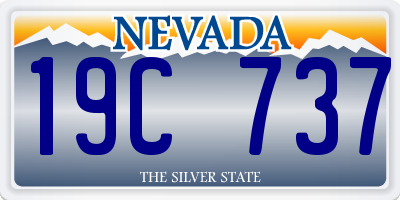 NV license plate 19C737