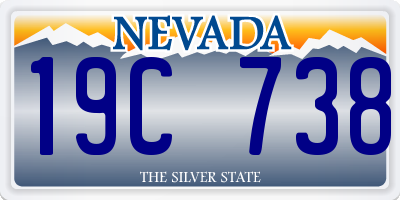 NV license plate 19C738