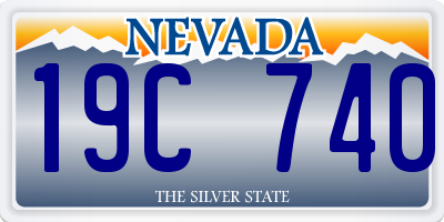 NV license plate 19C740
