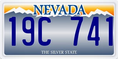 NV license plate 19C741