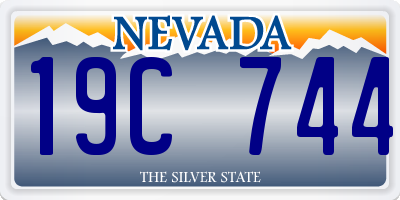 NV license plate 19C744