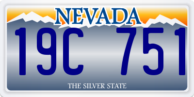 NV license plate 19C751