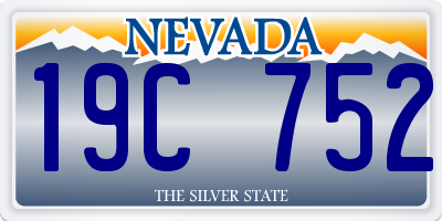 NV license plate 19C752