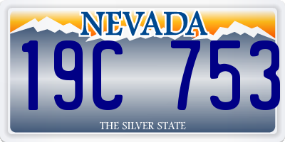 NV license plate 19C753