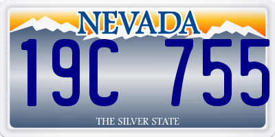 NV license plate 19C755