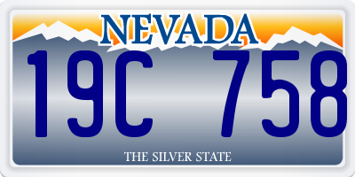 NV license plate 19C758