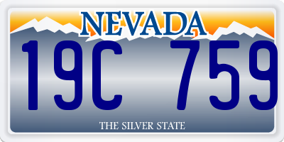 NV license plate 19C759