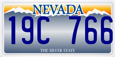 NV license plate 19C766