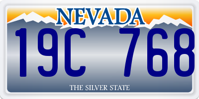 NV license plate 19C768