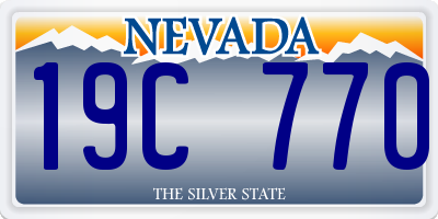 NV license plate 19C770