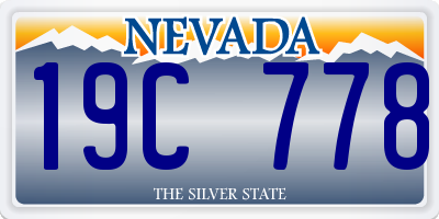 NV license plate 19C778