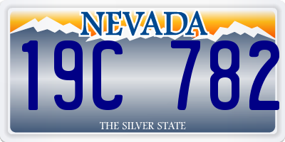 NV license plate 19C782