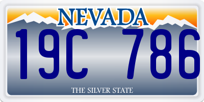 NV license plate 19C786