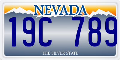 NV license plate 19C789