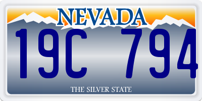 NV license plate 19C794