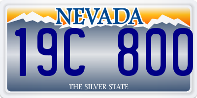 NV license plate 19C800