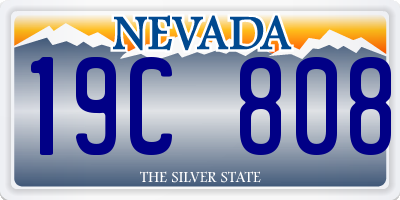 NV license plate 19C808