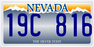 NV license plate 19C816