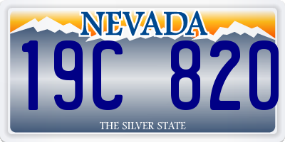 NV license plate 19C820
