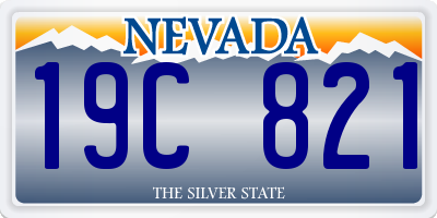 NV license plate 19C821