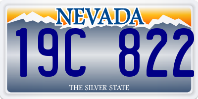 NV license plate 19C822