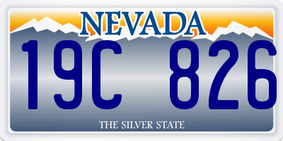 NV license plate 19C826