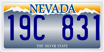 NV license plate 19C831