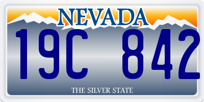 NV license plate 19C842