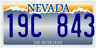 NV license plate 19C843