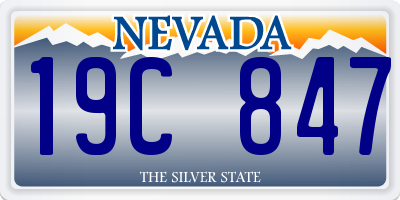 NV license plate 19C847