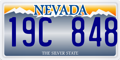 NV license plate 19C848