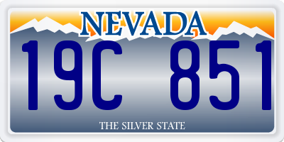 NV license plate 19C851