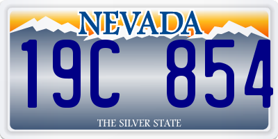 NV license plate 19C854