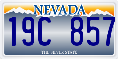 NV license plate 19C857