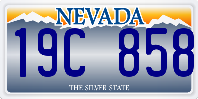 NV license plate 19C858