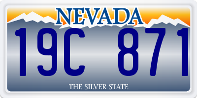 NV license plate 19C871