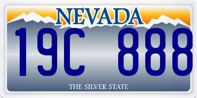 NV license plate 19C888