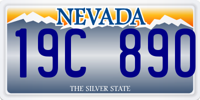 NV license plate 19C890