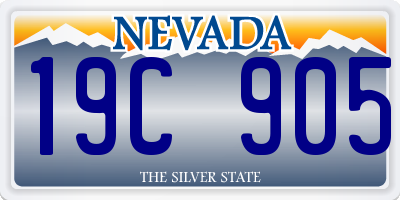 NV license plate 19C905