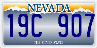 NV license plate 19C907