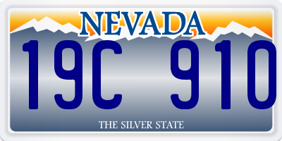 NV license plate 19C910