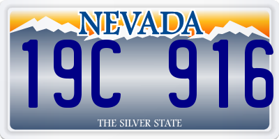 NV license plate 19C916