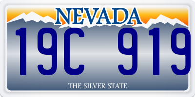 NV license plate 19C919