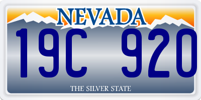 NV license plate 19C920