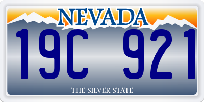 NV license plate 19C921