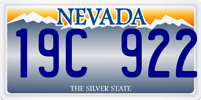 NV license plate 19C922